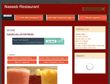 Tablet Screenshot of naseebindianrestaurant.com